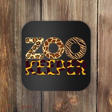 Zookeeper Costume African Animals Zebra Wild Print Coaster