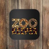 Zookeeper Costume African Animals Zebra Wild Print Coaster thumb 0