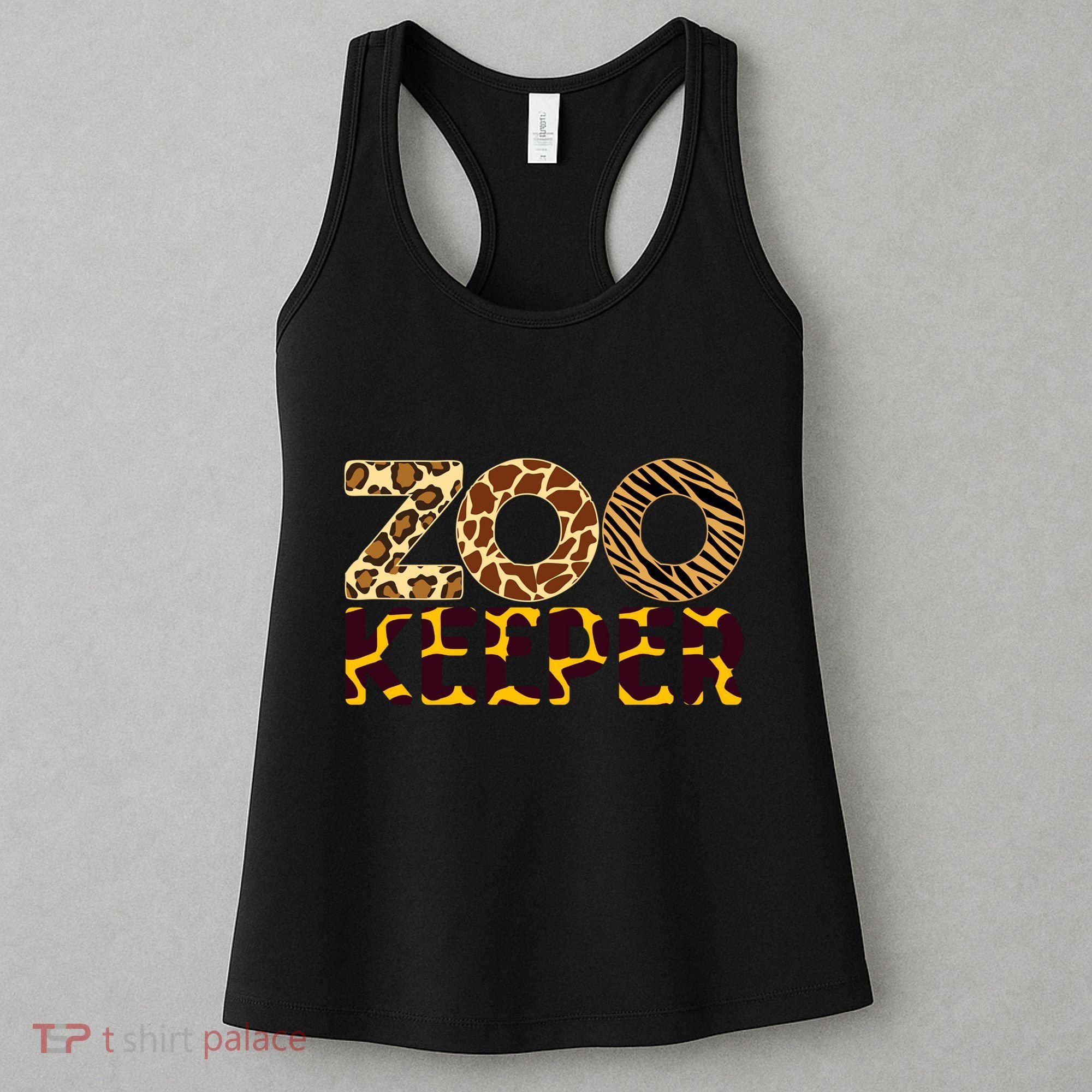 Zookeeper Costume African Animals Zebra Wild Print Women's Tank Top