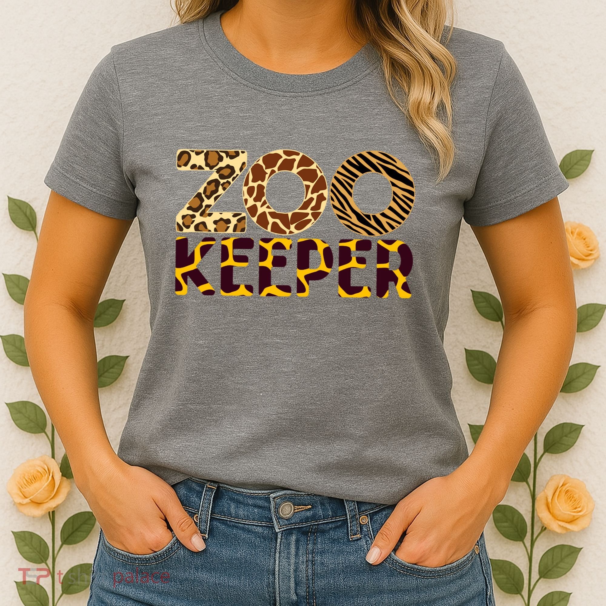 Zookeeper Costume African Animals Zebra Wild Print Women's T-Shirt