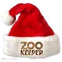 Zookeeper Costume African Animals Zebra Wild Print Santa Hat thumb 0