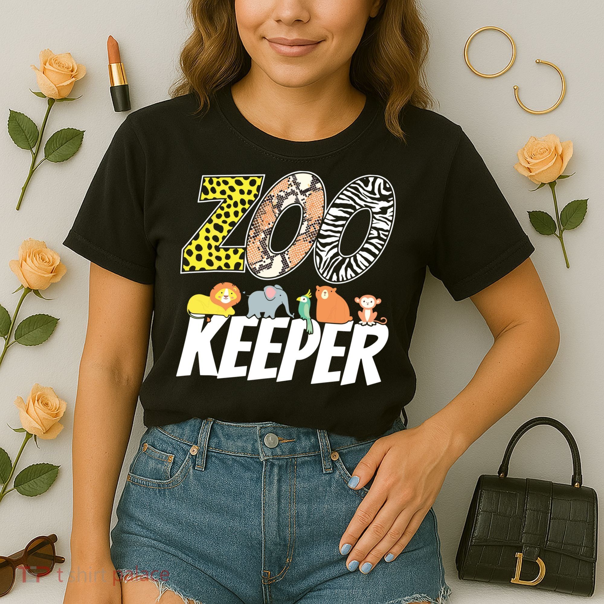 Zookeeper Costume African Savanna Zoo Keeper Animals Lover Comfort Colors Boxy T-Shirt