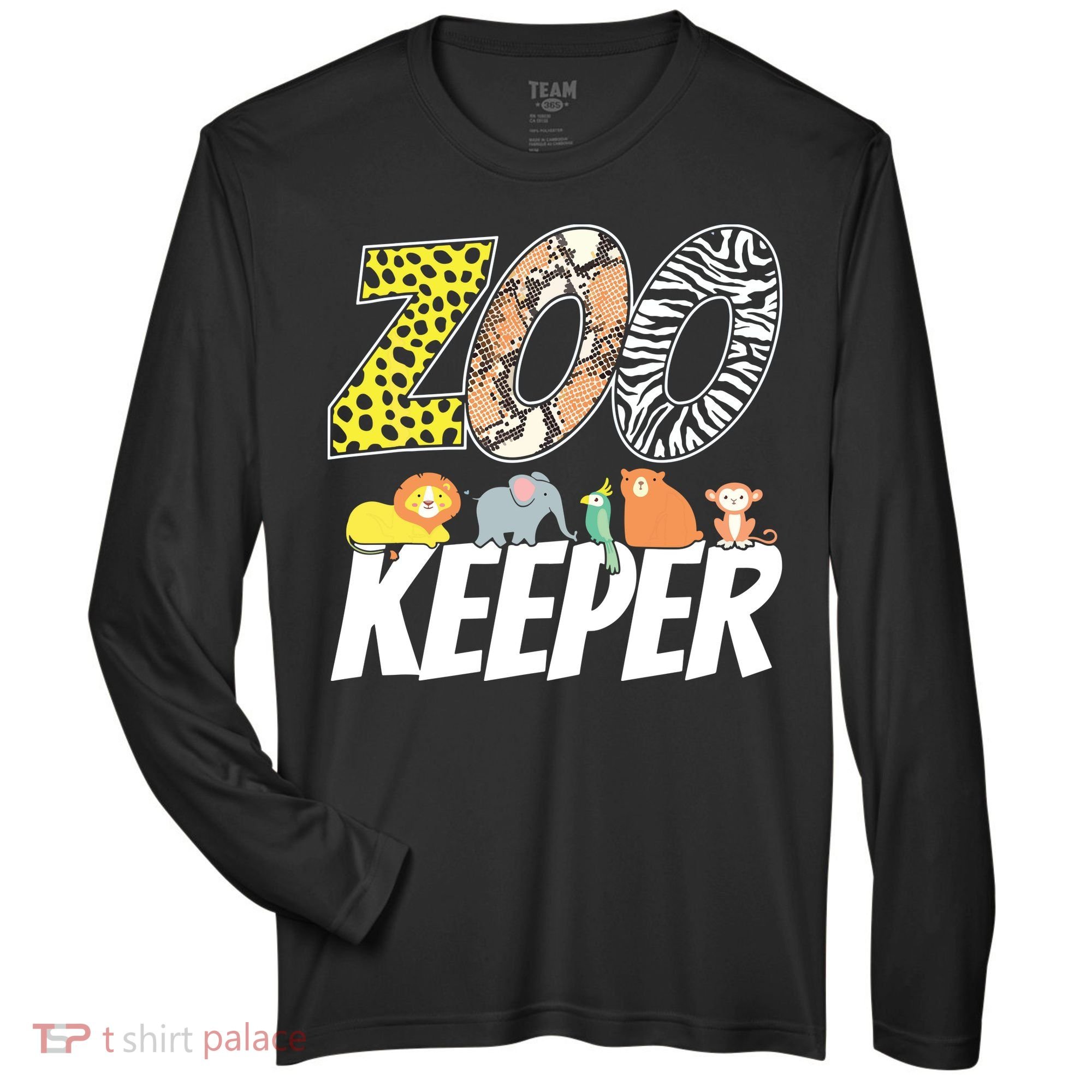 Zookeeper Costume African Savanna Zoo Keeper Animals Lover Zone Performance Long-Sleeve T-Shirt