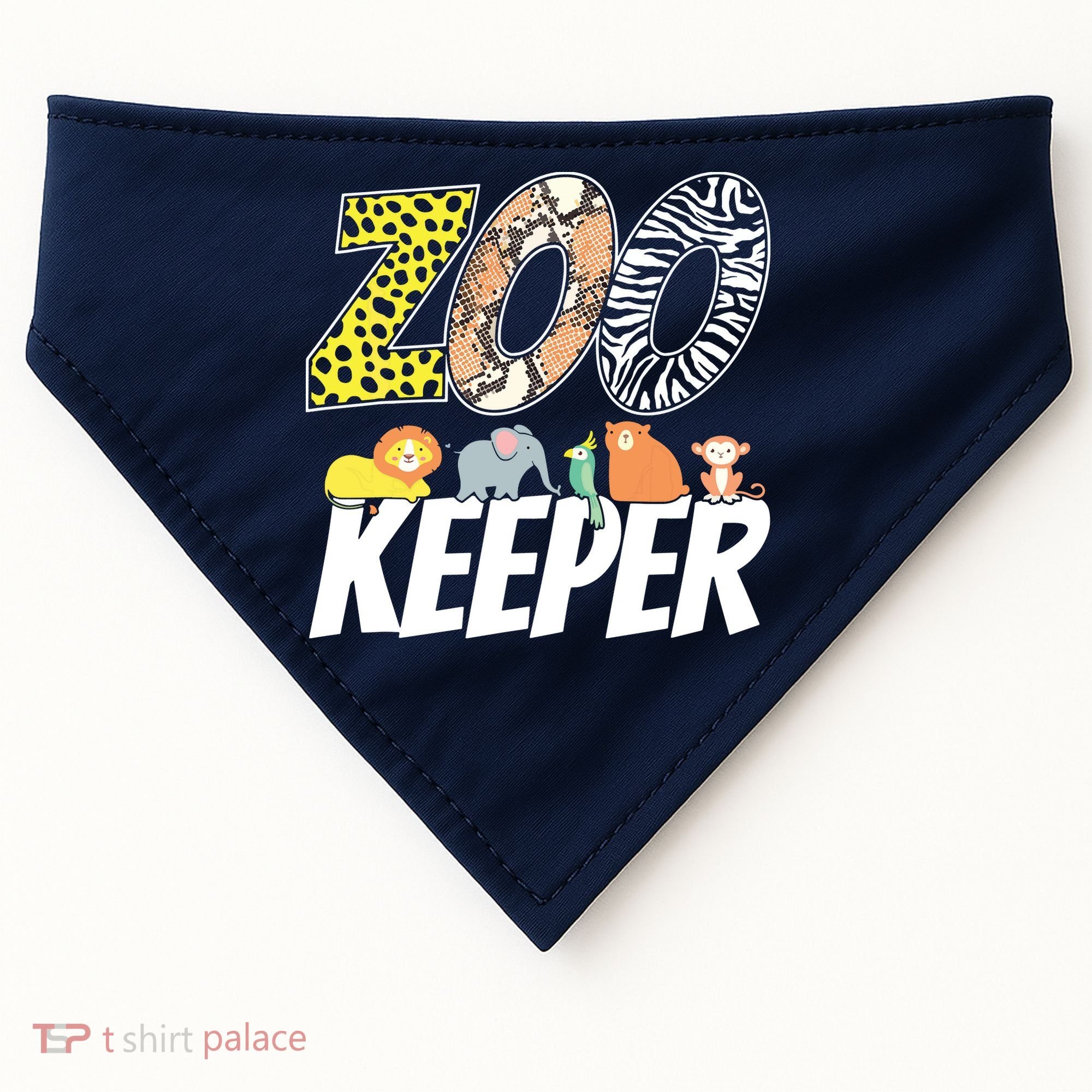 Zookeeper Costume African Savanna Zoo Keeper Animals Lover USA-Made Doggie Bandana