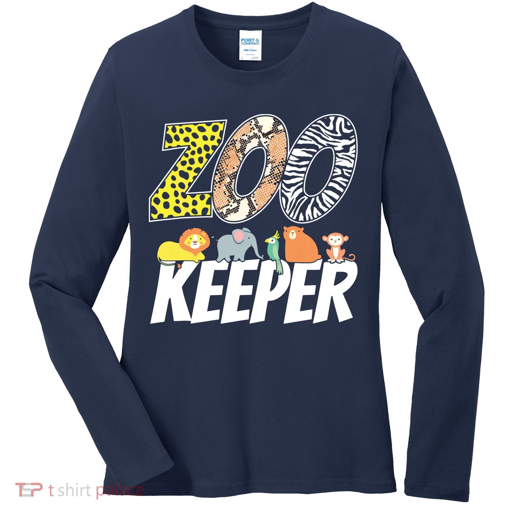 Zookeeper Costume African Savanna Zoo Keeper Animals Lover Women's Long Sleeve Shirt