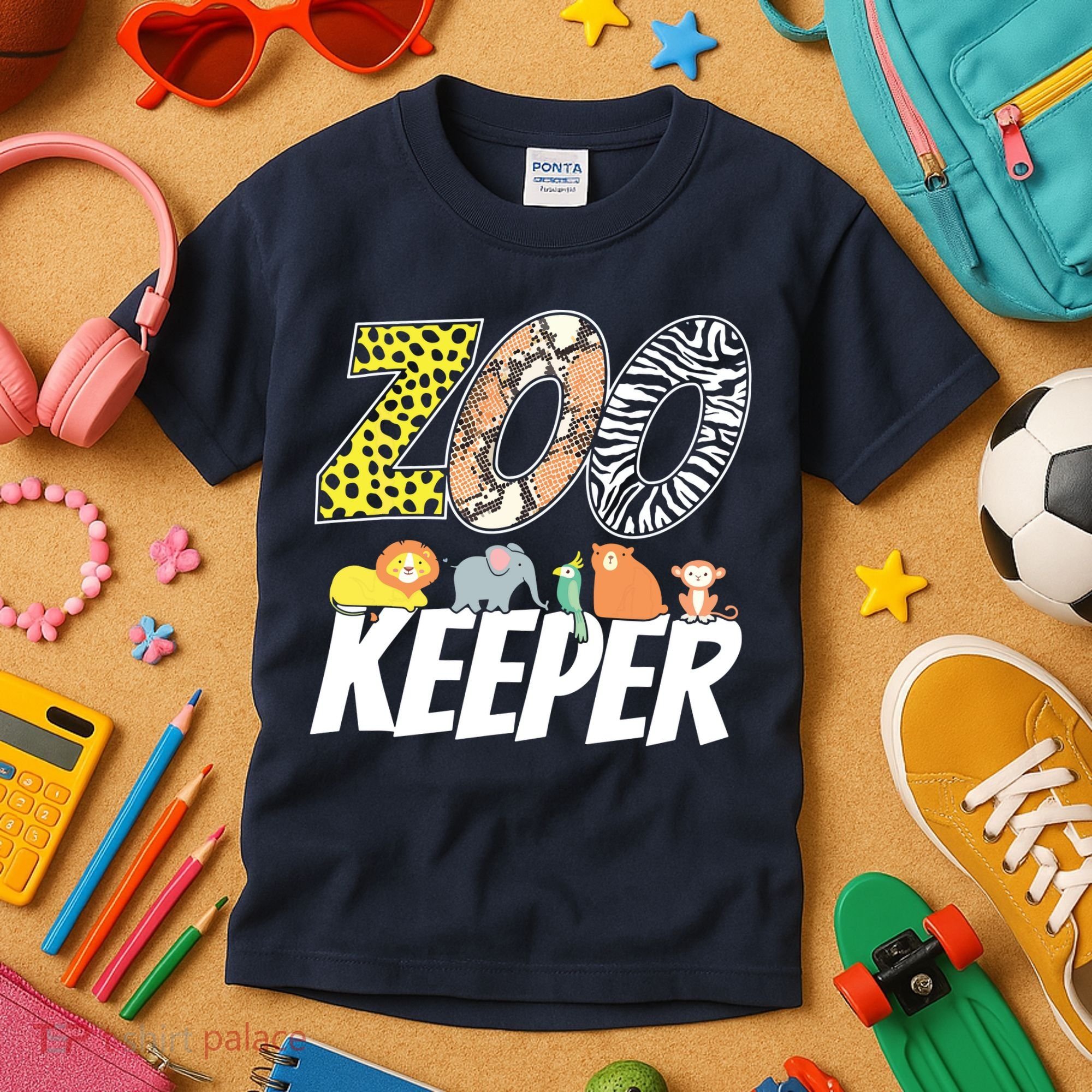 Zookeeper Costume African Savanna Zoo Keeper Animals Lover Kids T-Shirt