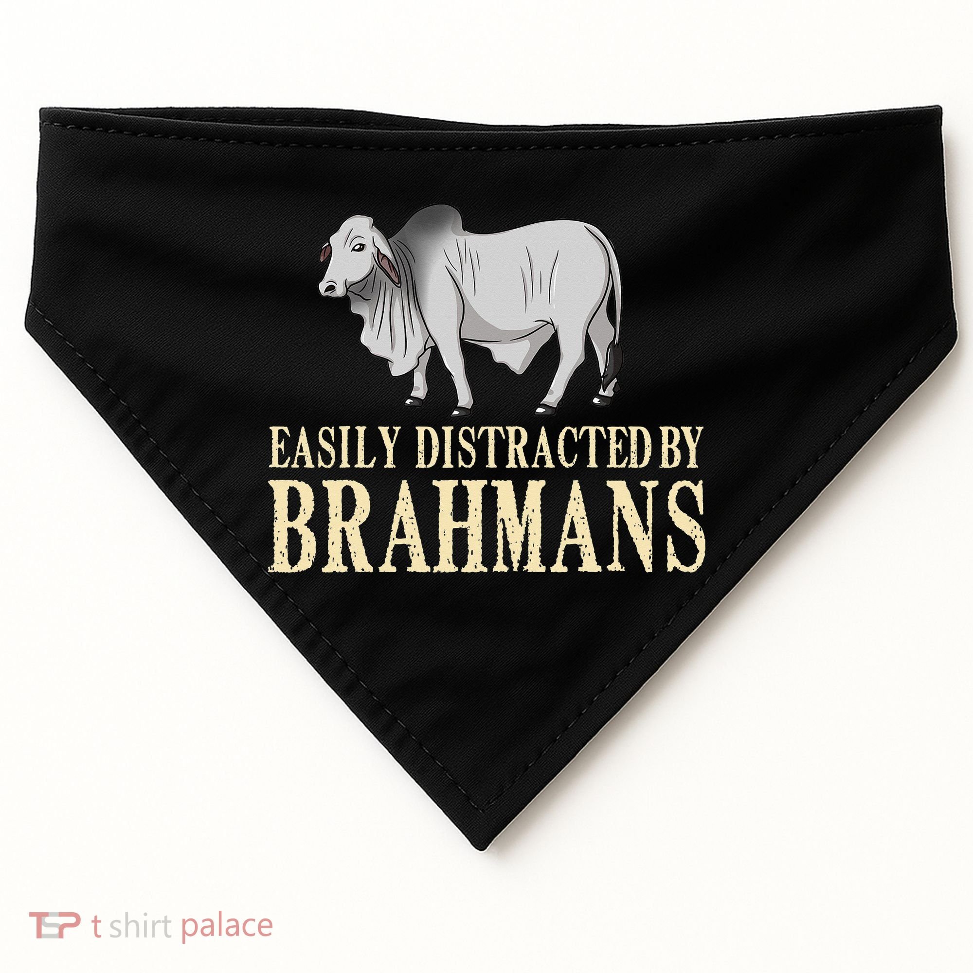 Zebu Cow Brahman Bull Cattle Mini USA-Made Doggie Bandana