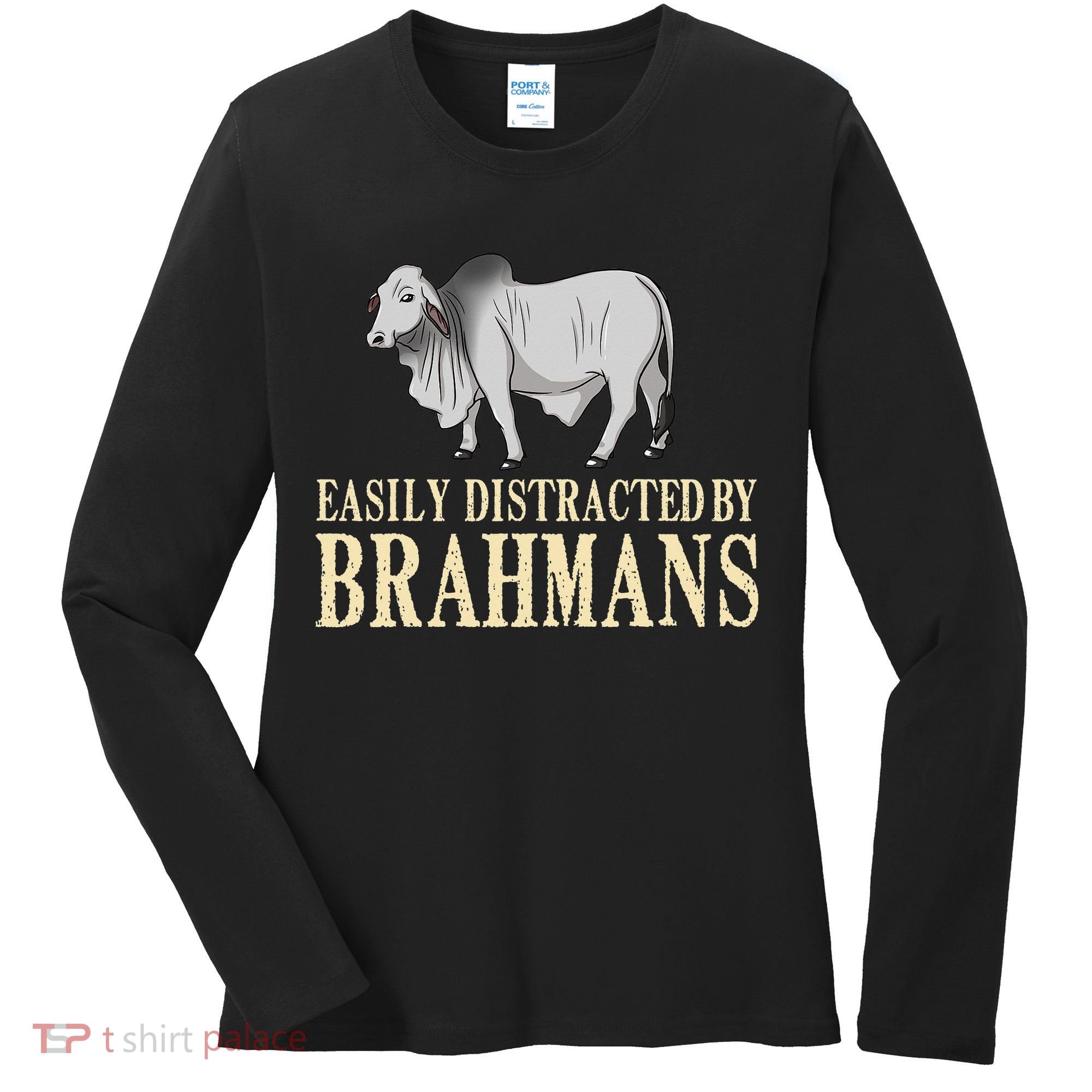 Zebu Cow Brahman Bull Cattle Mini Women's Long Sleeve Shirt