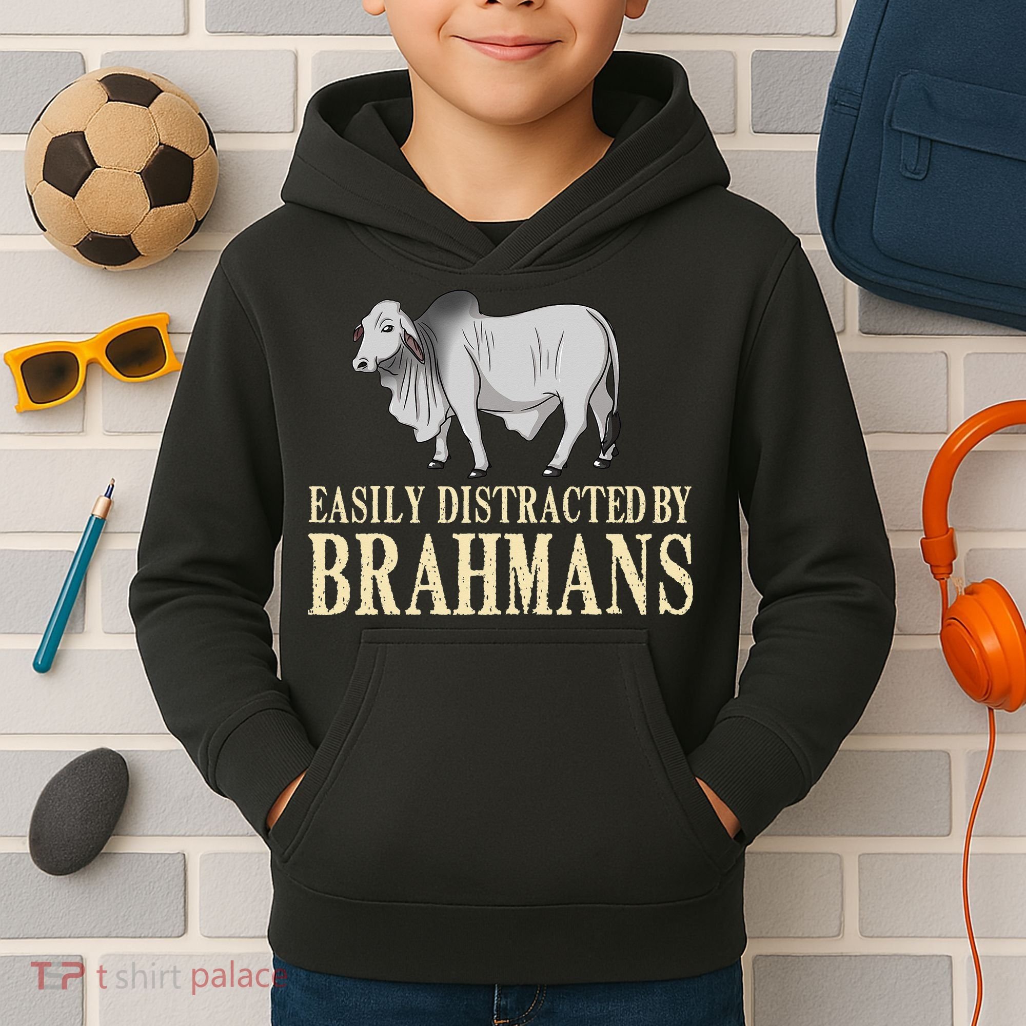 Zebu Cow Brahman Bull Cattle Mini Kids Hoodie