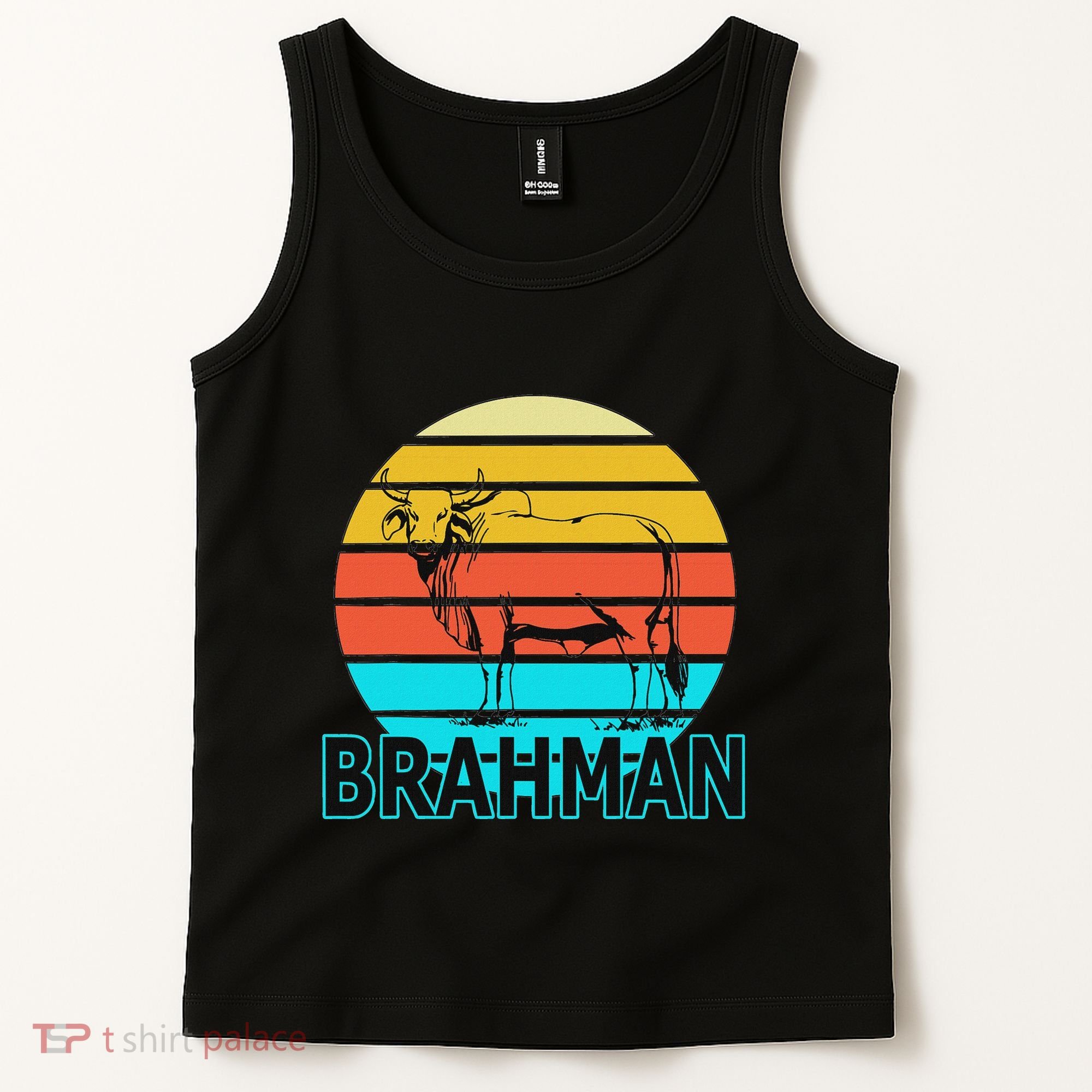 Zebu Cattle Brahma Bull Hump Dewlap Cow Indian Aurochs Tank Top