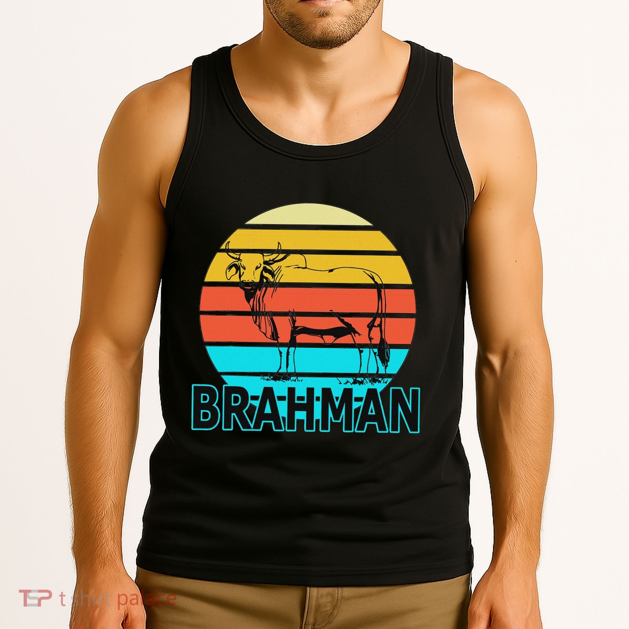 Zebu Cattle Brahma Bull Hump Dewlap Cow Indian Aurochs Tank Top