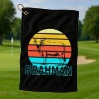Zebu Cattle Brahma Bull Hump Dewlap Cow Indian Aurochs Golf Towel thumb 1