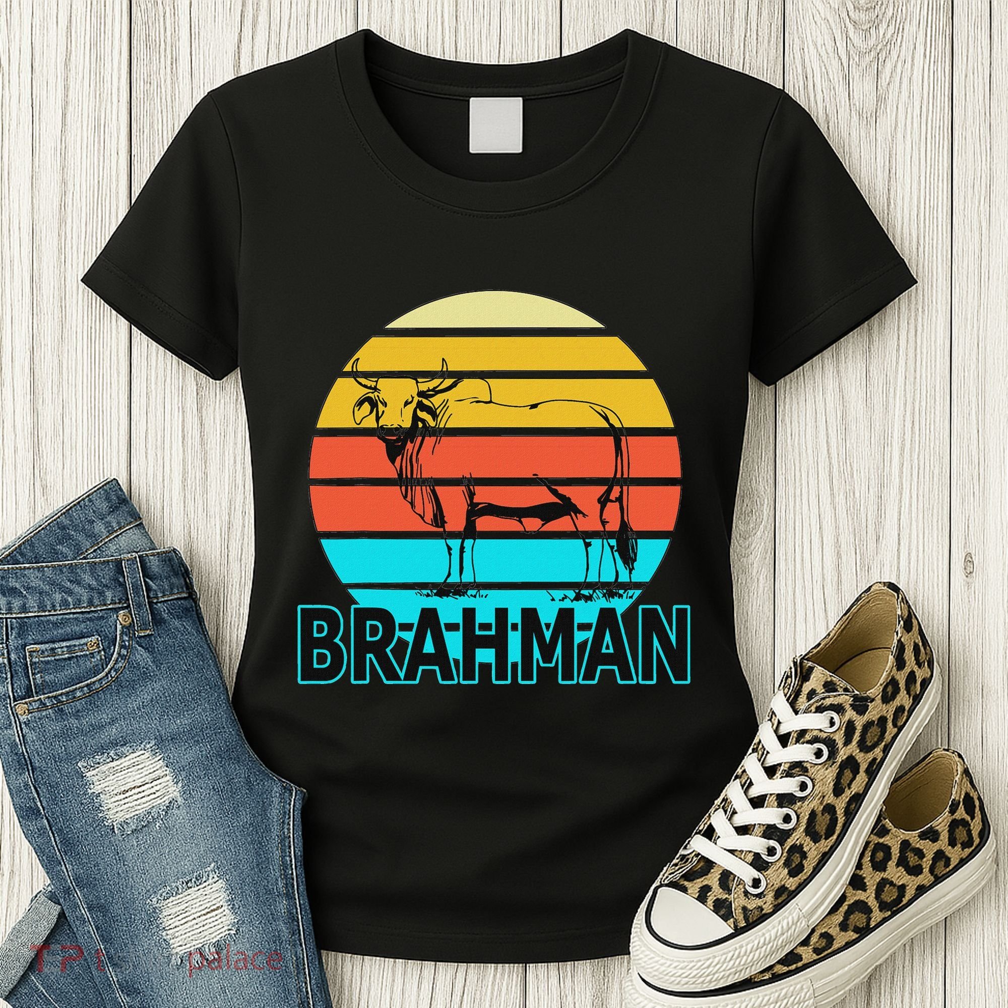 Zebu Cattle Brahma Bull Hump Dewlap Cow Indian Aurochs Women's T-Shirt