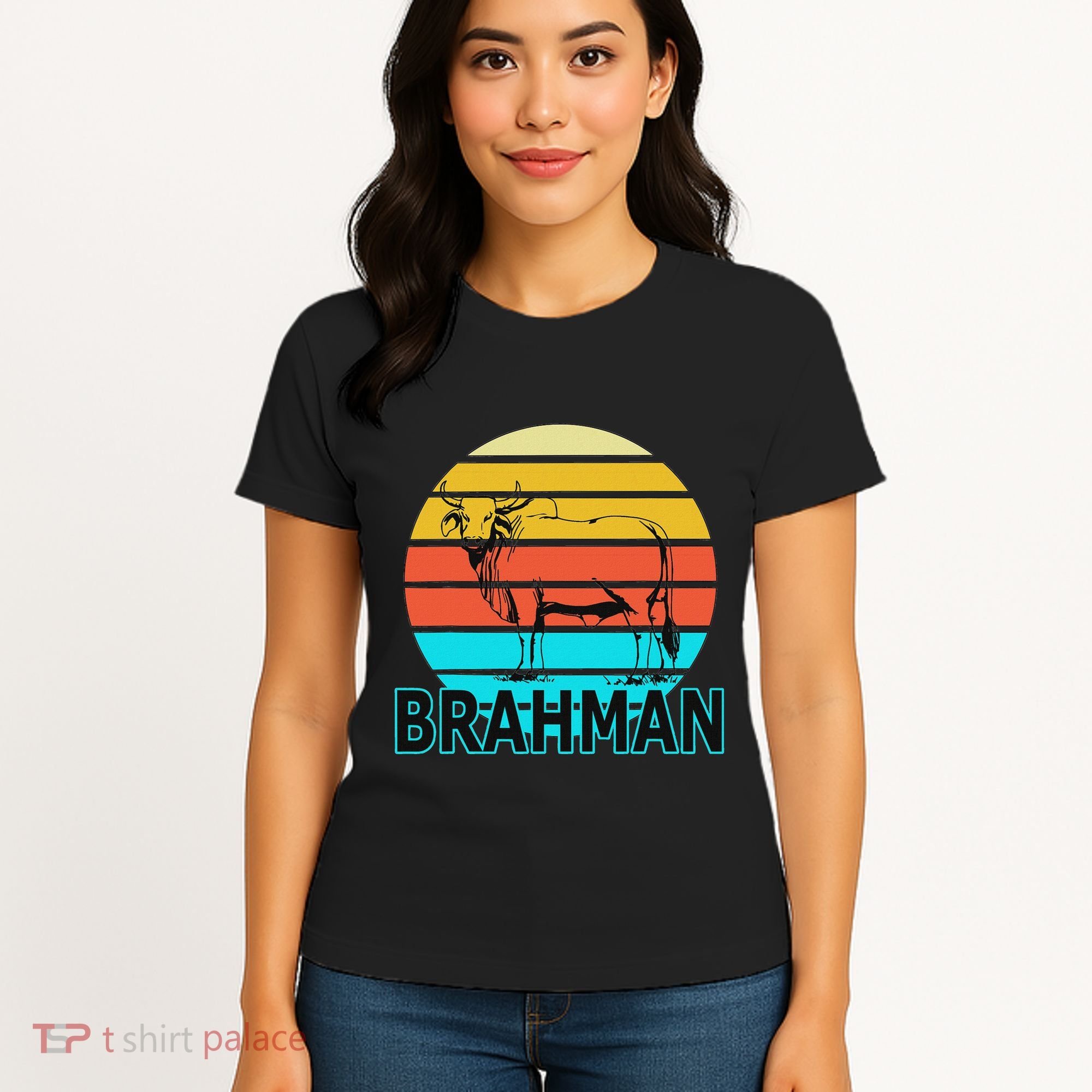 Zebu Cattle Brahma Bull Hump Dewlap Cow Indian Aurochs Women's T-Shirt