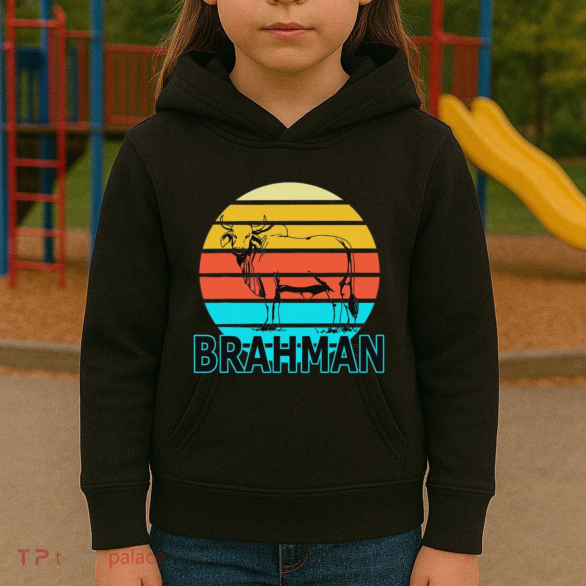 Zebu Cattle Brahma Bull Hump Dewlap Cow Indian Aurochs Kids Hoodie