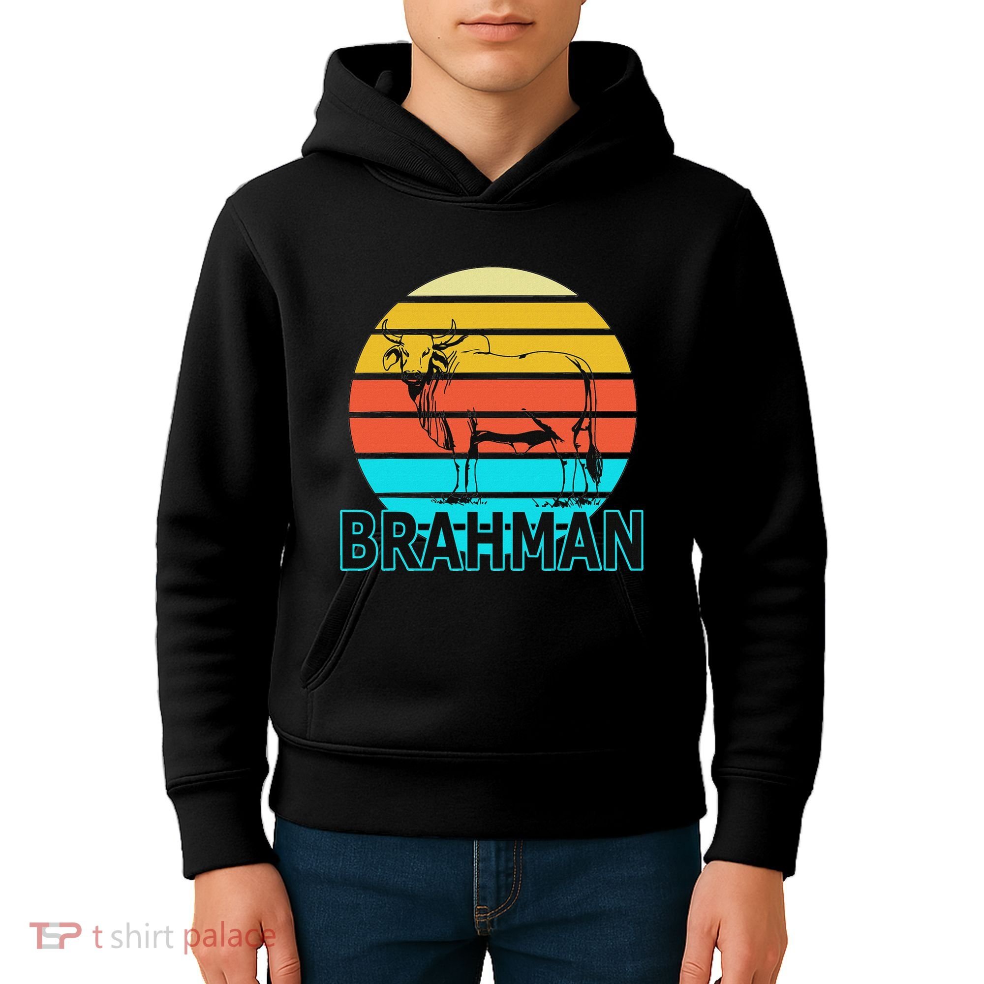 Zebu Cattle Brahma Bull Hump Dewlap Cow Indian Aurochs Kids Hoodie