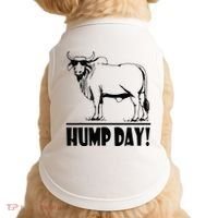Zebu Cattle Brahma Bulls Funny Hump Day Meme Bovine Meat Doggie Tank thumb 0