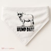 Zebu Cattle Brahma Bulls Funny Hump Day Meme Bovine Meat USA-Made Doggie Bandana thumb 0