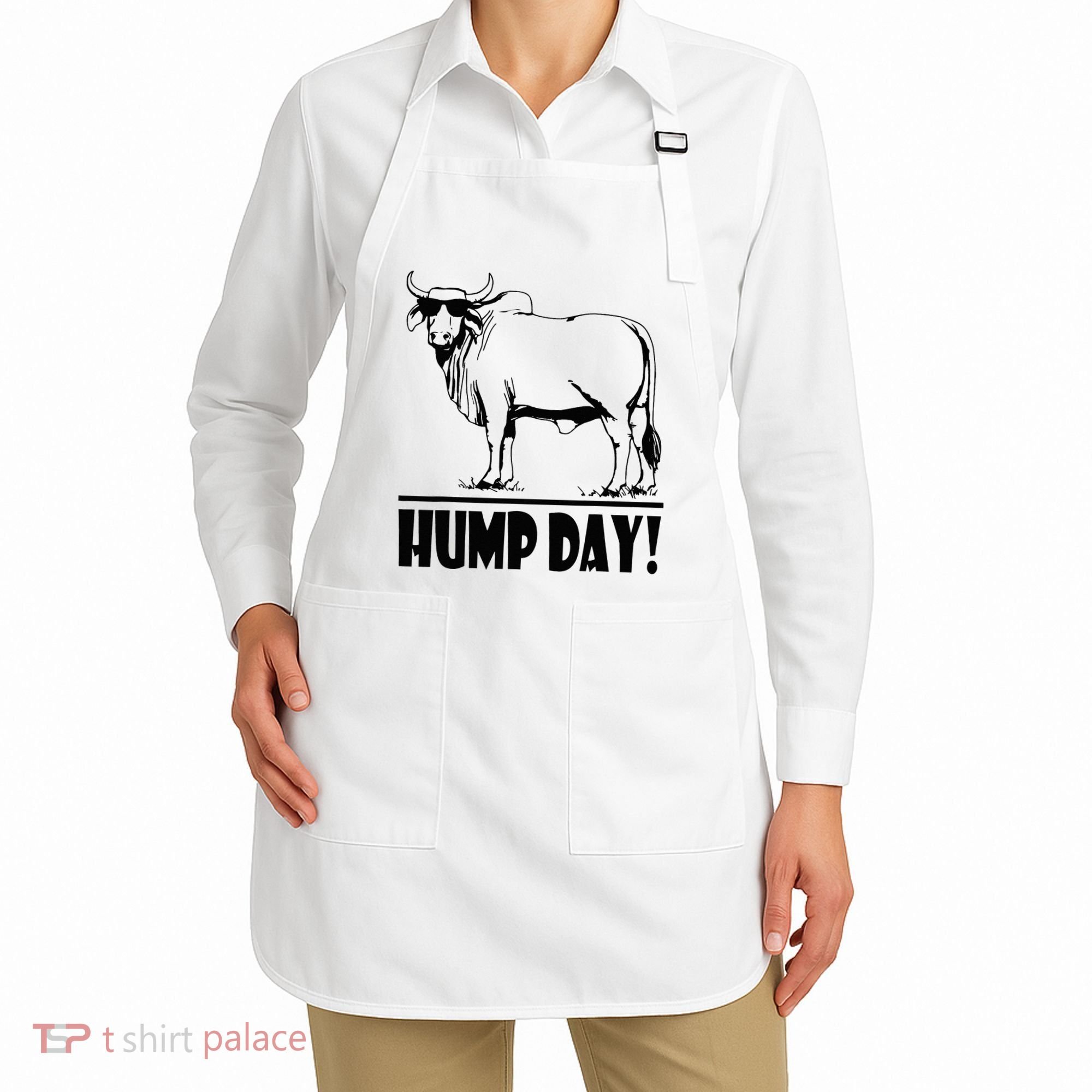 Zebu Cattle Brahma Bulls Funny Hump Day Meme Bovine Meat Apron