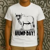 Zebu Cattle Brahma Bulls Funny Hump Day Meme Bovine Meat T-Shirt thumb 3