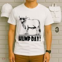 Zebu Cattle Brahma Bulls Funny Hump Day Meme Bovine Meat T-Shirt thumb 6