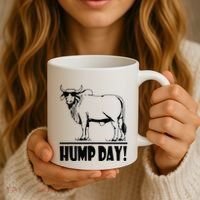 Zebu Cattle Brahma Bulls Funny Hump Day Meme Bovine Meat Coffee Mug thumb 3