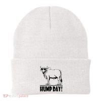 Zebu Cattle Brahma Bulls Funny Hump Day Meme Bovine Meat Beanie thumb 0