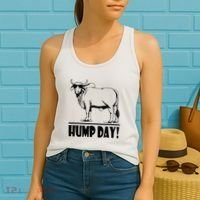 Zebu Cattle Brahma Bulls Funny Hump Day Meme Bovine Meat Women's Tank Top thumb 2