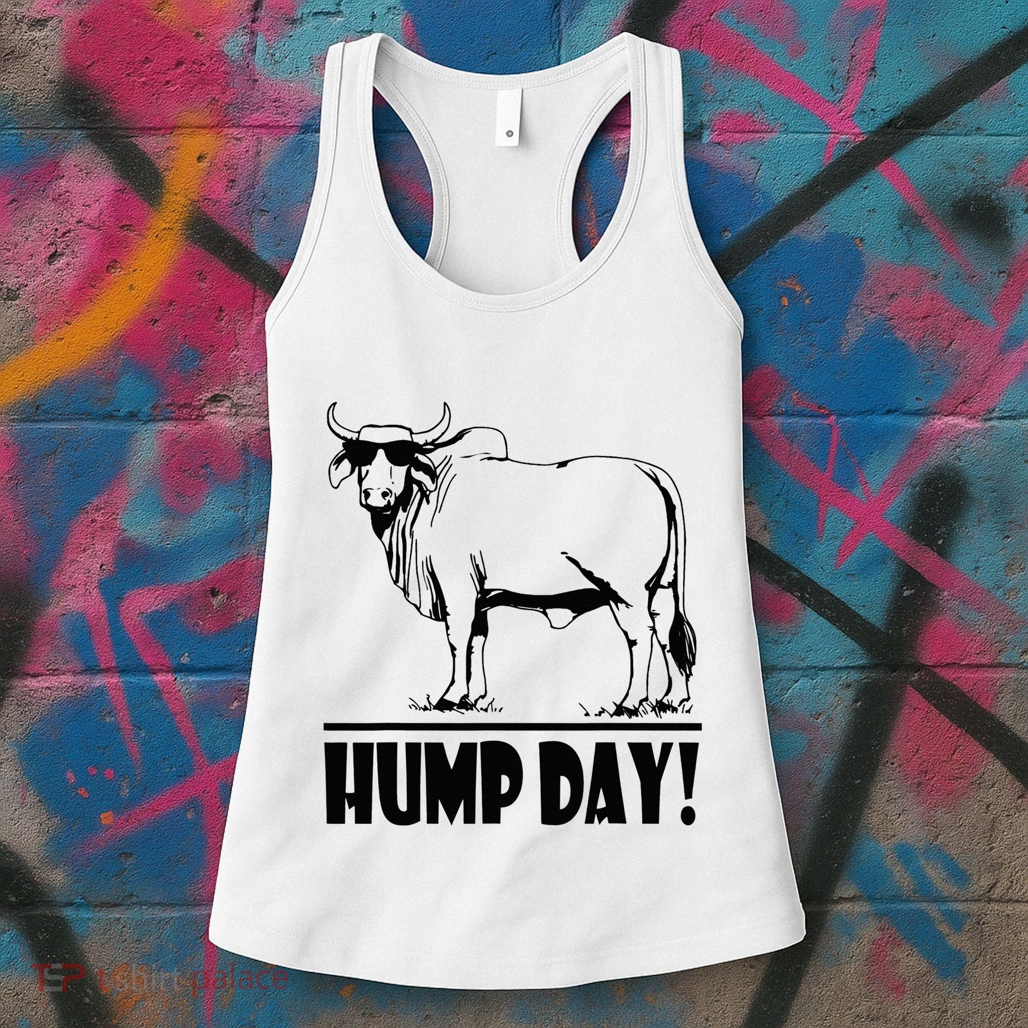 Zebu Cattle Brahma Bulls Funny Hump Day Meme Bovine Meat Women's Tank Top