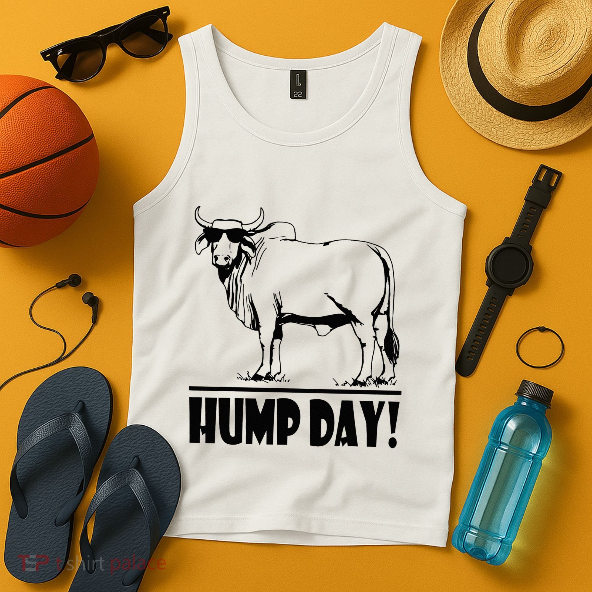 Zebu Cattle Brahma Bulls Funny Hump Day Meme Bovine Meat Tank Top