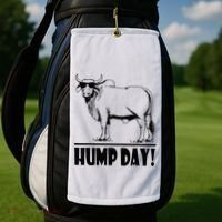 Zebu Cattle Brahma Bulls Funny Hump Day Meme Bovine Meat Golf Towel thumb 2