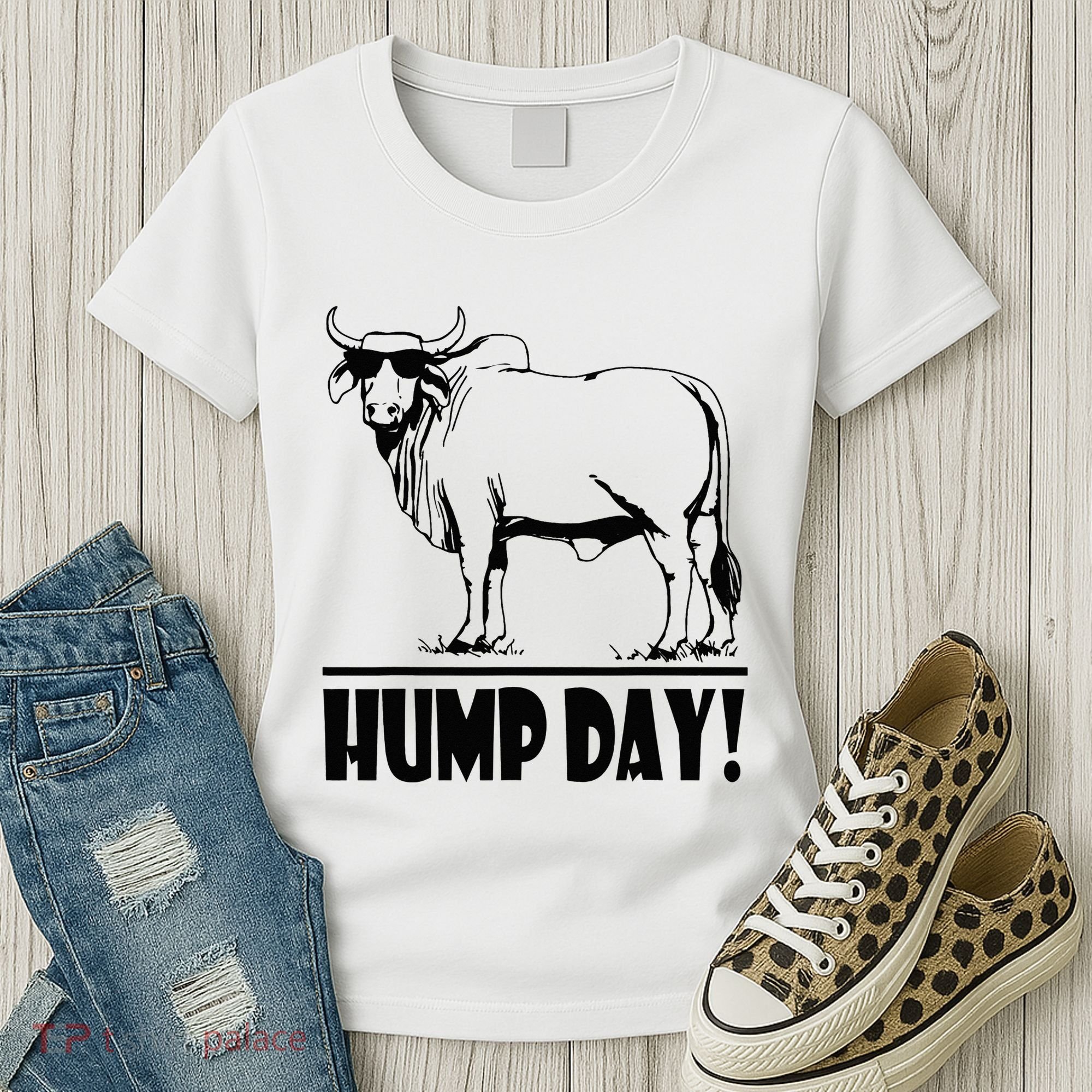 Zebu Cattle Brahma Bulls Funny Hump Day Meme Bovine Meat Women's T-Shirt