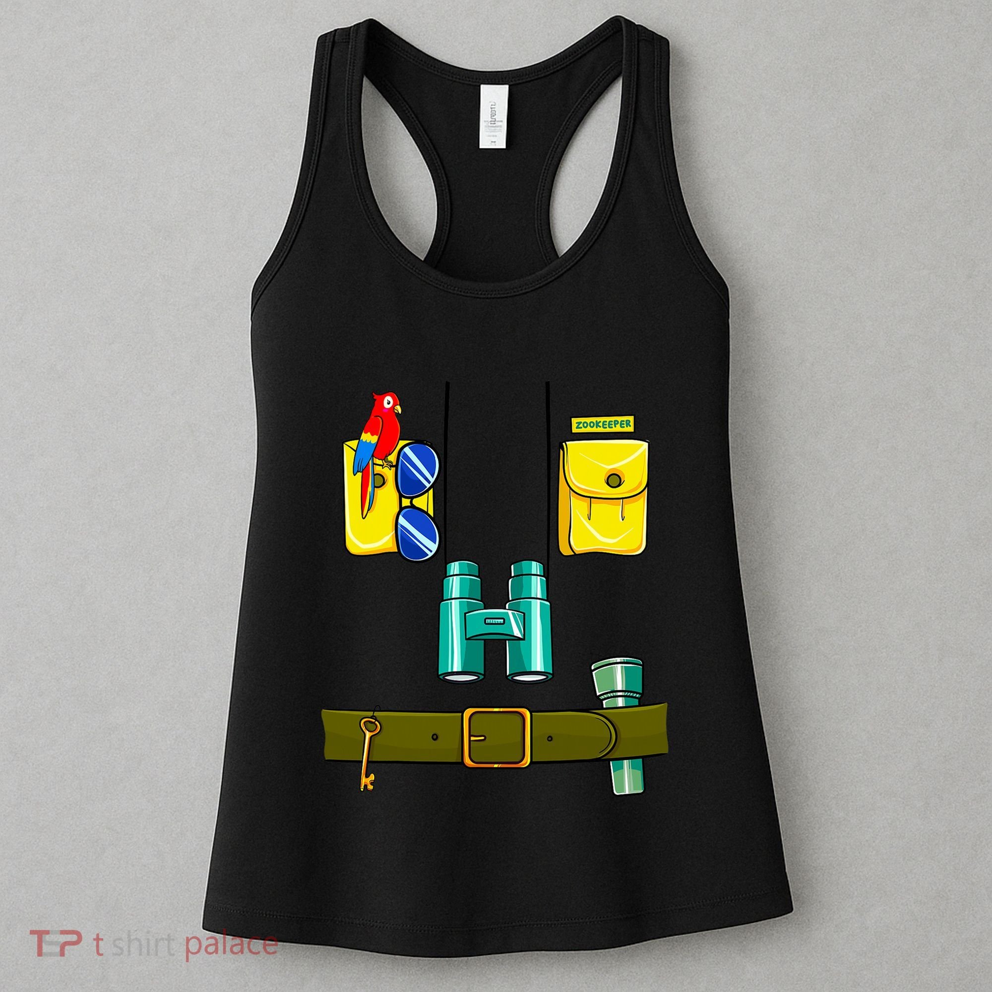 Zookeeper Costume Halloween DIY Jungle Safari Zoo Keeper Women's Tank Top