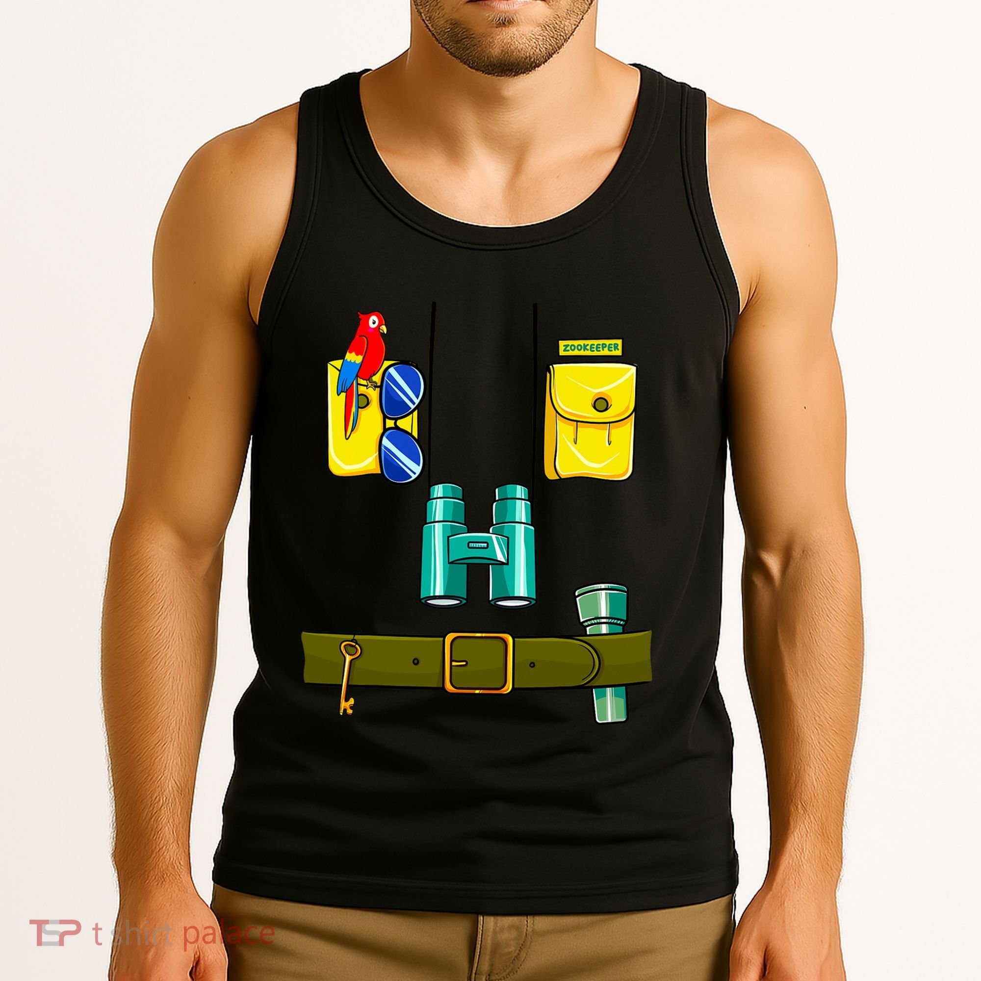 Zookeeper Costume Halloween DIY Jungle Safari Zoo Keeper Tank Top