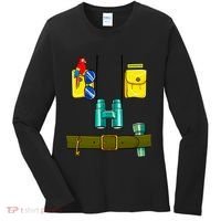 Zookeeper Costume Halloween DIY Jungle Safari Zoo Keeper Women's Long Sleeve Shirt thumb 0