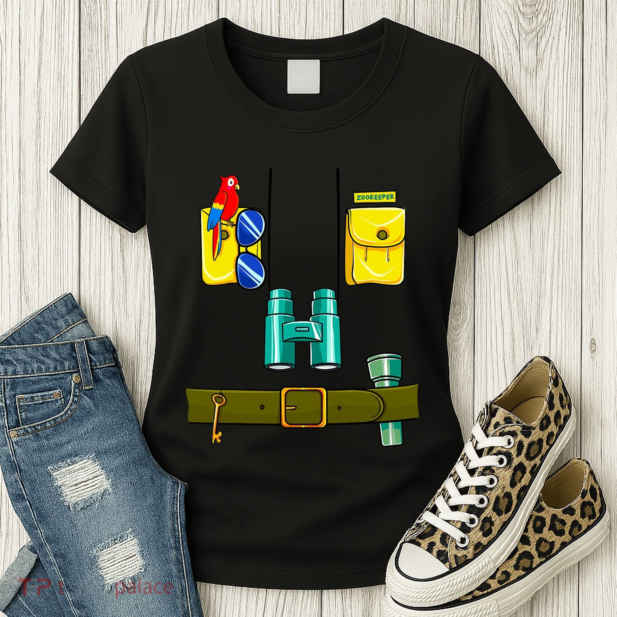 Zookeeper Costume Halloween DIY Jungle Safari Zoo Keeper Women's T-Shirt
