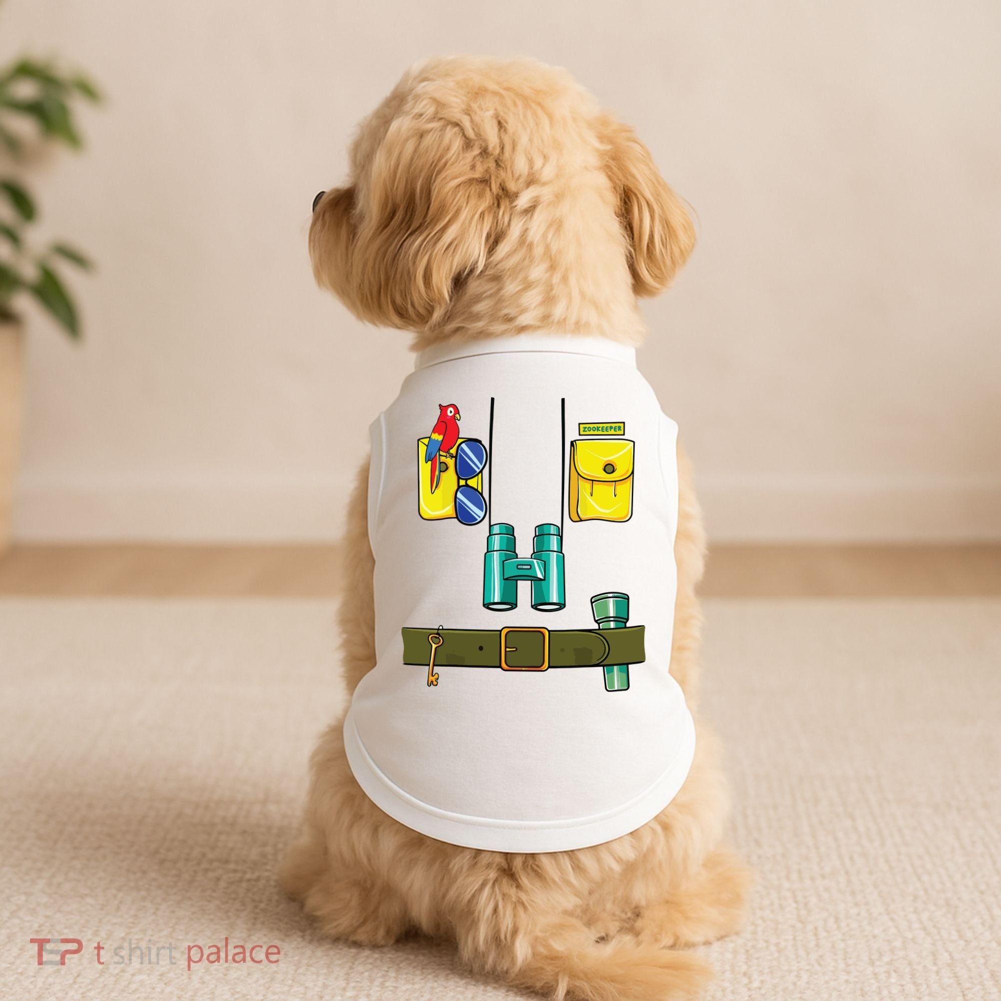 Zookeeper Costume Halloween DIY Jungle Safari Zoo Keeper Doggie Tank