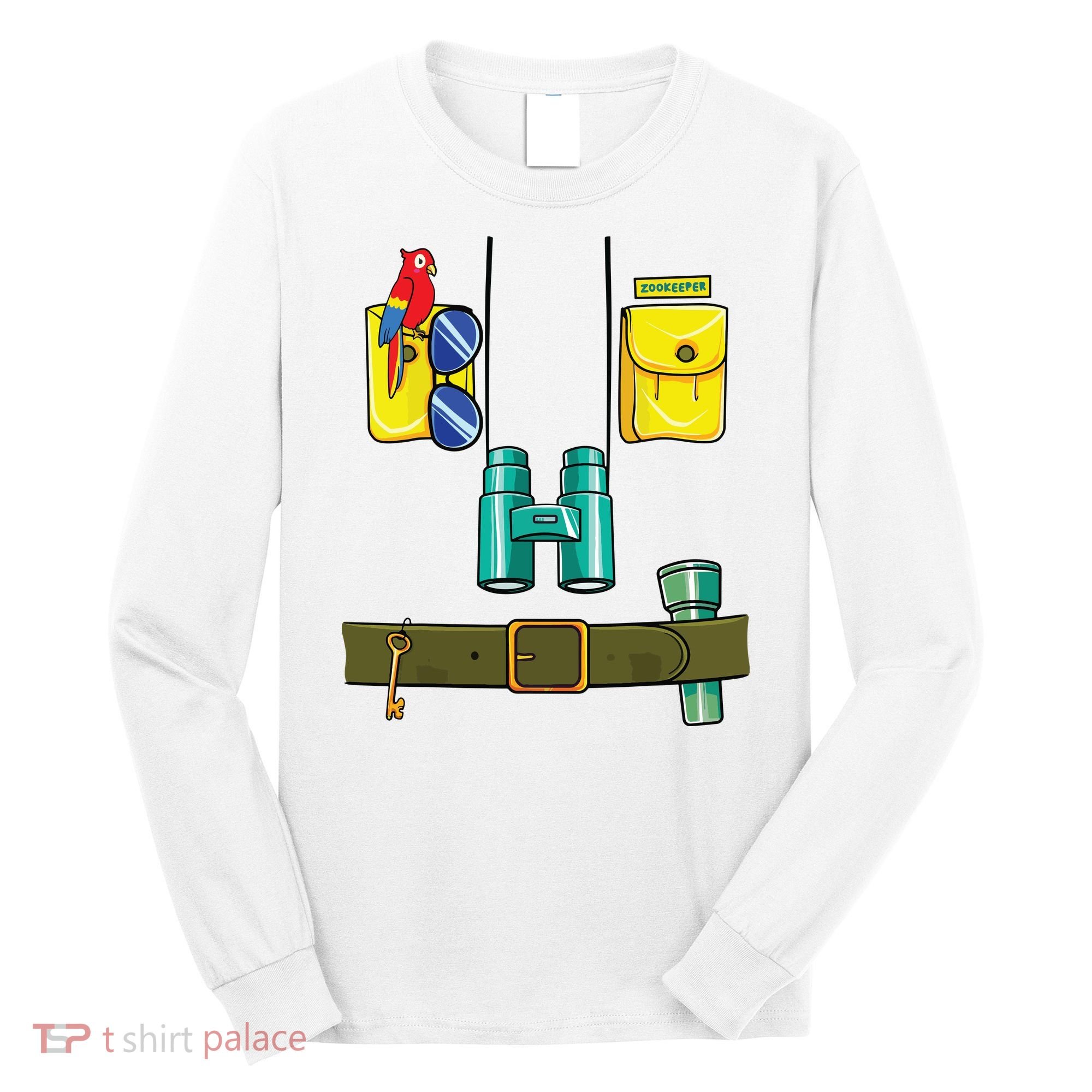 Zookeeper Costume Halloween DIY Jungle Safari Zoo Keeper Long Sleeve Shirt