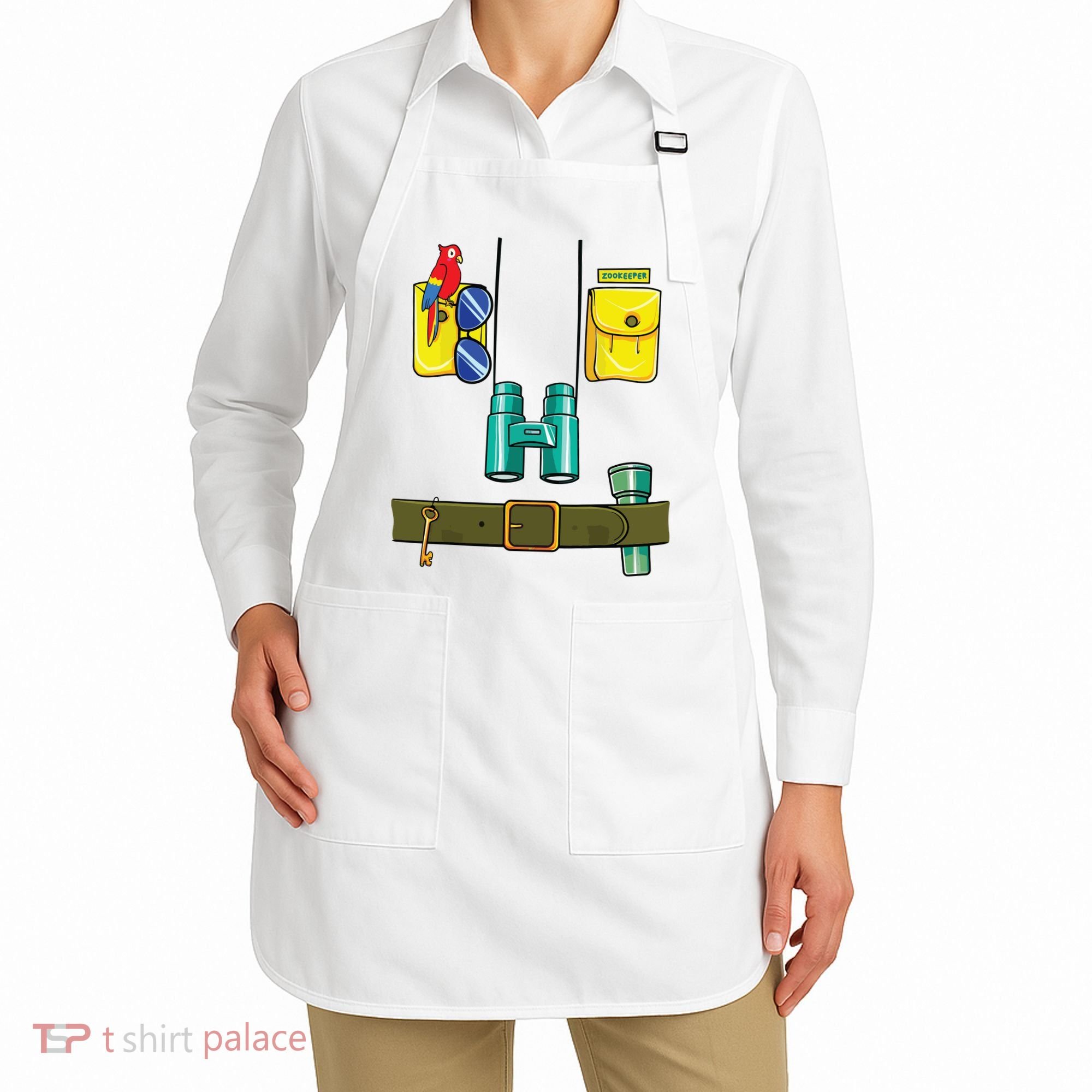 Zookeeper Costume Halloween DIY Jungle Safari Zoo Keeper Apron