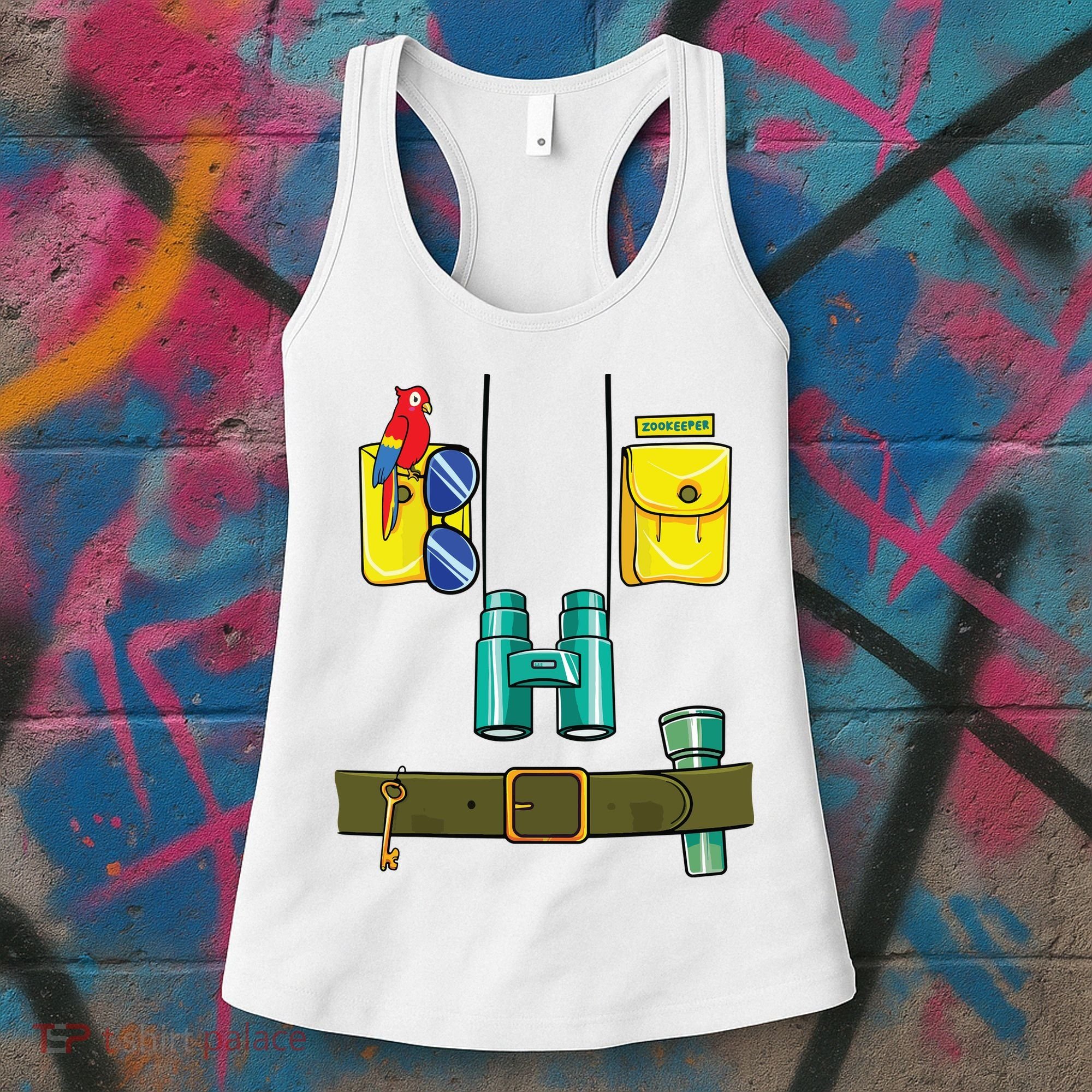 Zookeeper Costume Halloween DIY Jungle Safari Zoo Keeper Women's Tank Top