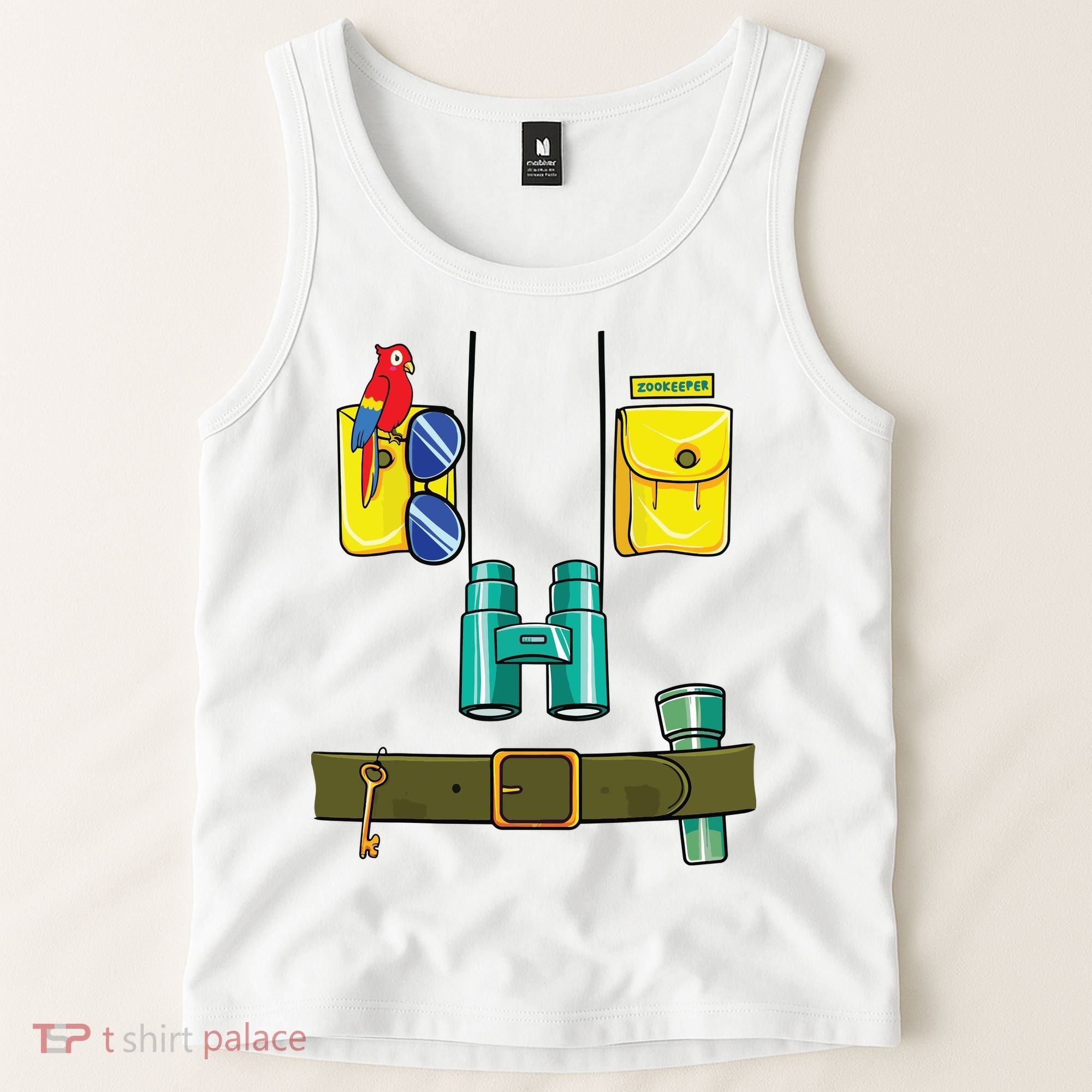 Zookeeper Costume Halloween DIY Jungle Safari Zoo Keeper Tank Top