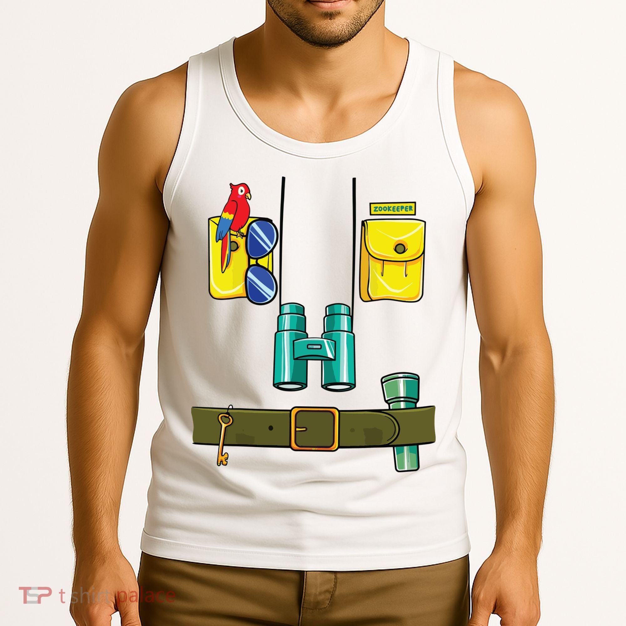 Zookeeper Costume Halloween DIY Jungle Safari Zoo Keeper Tank Top