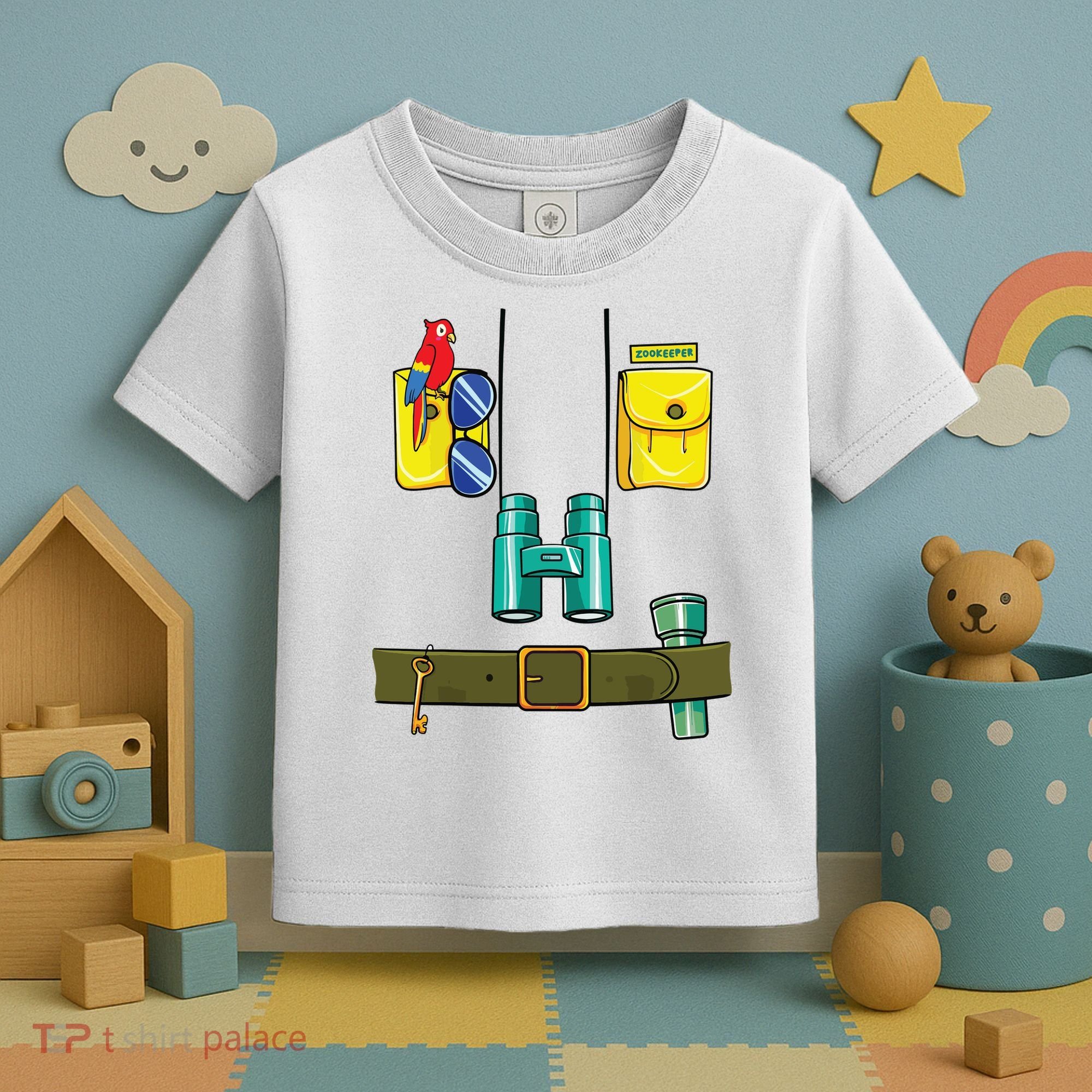 Zookeeper Costume Halloween DIY Jungle Safari Zoo Keeper Toddler T-Shirt