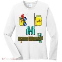 Zookeeper Costume Halloween DIY Jungle Safari Zoo Keeper Women's Long Sleeve Shirt thumb 0