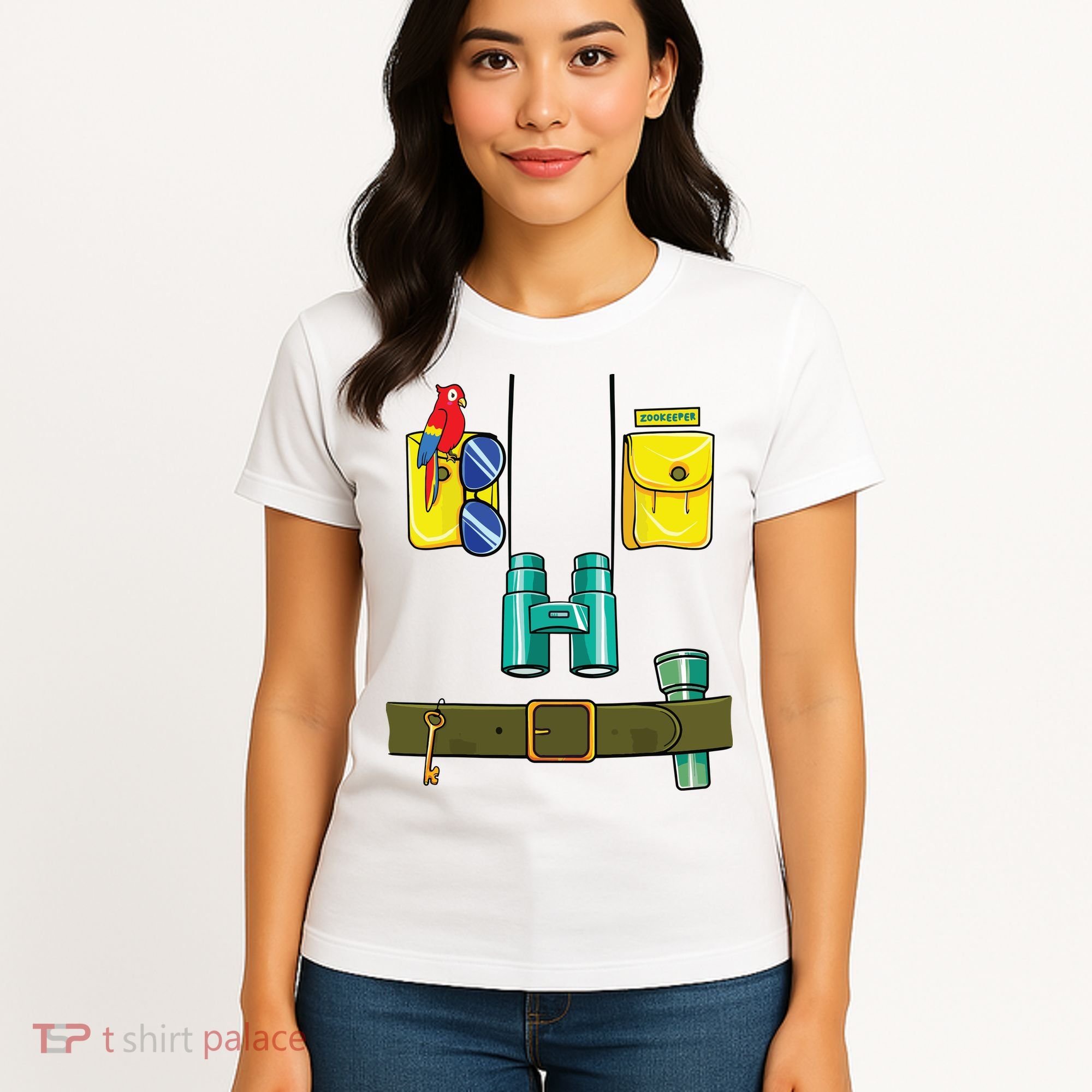 Zookeeper Costume Halloween DIY Jungle Safari Zoo Keeper Women's T-Shirt