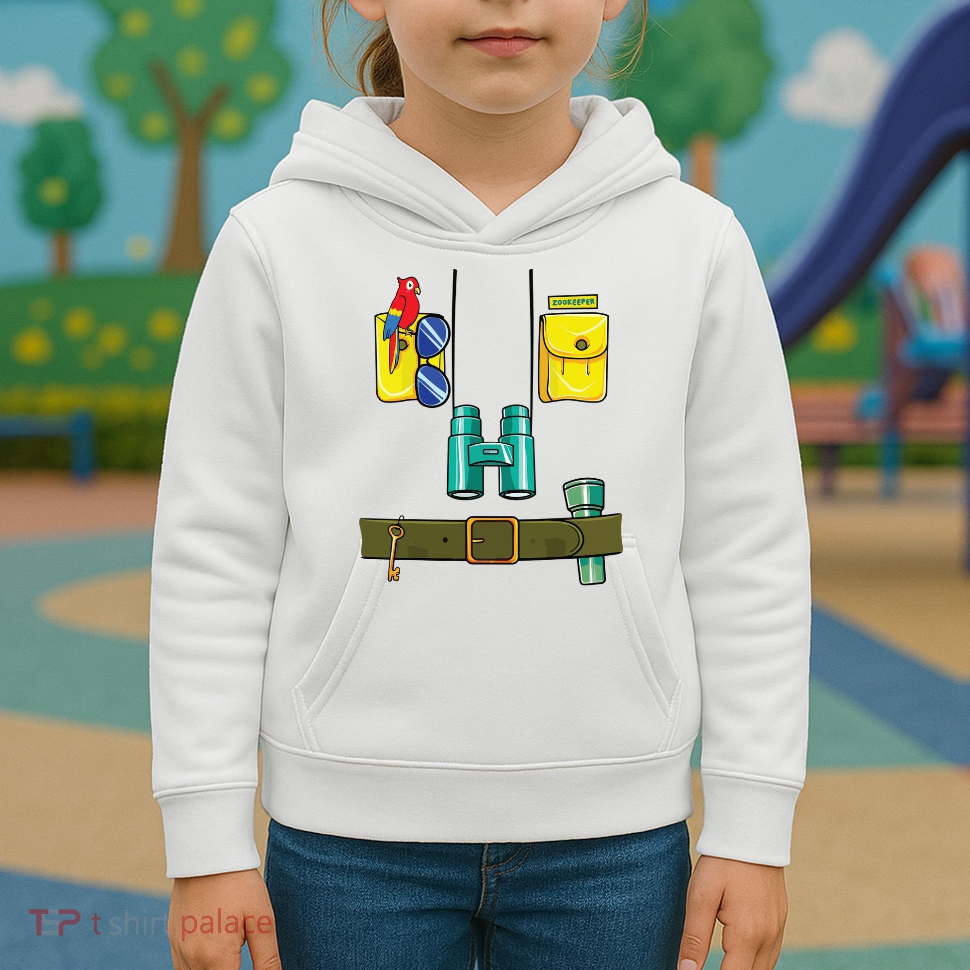 Zookeeper Costume Halloween DIY Jungle Safari Zoo Keeper Kids Hoodie