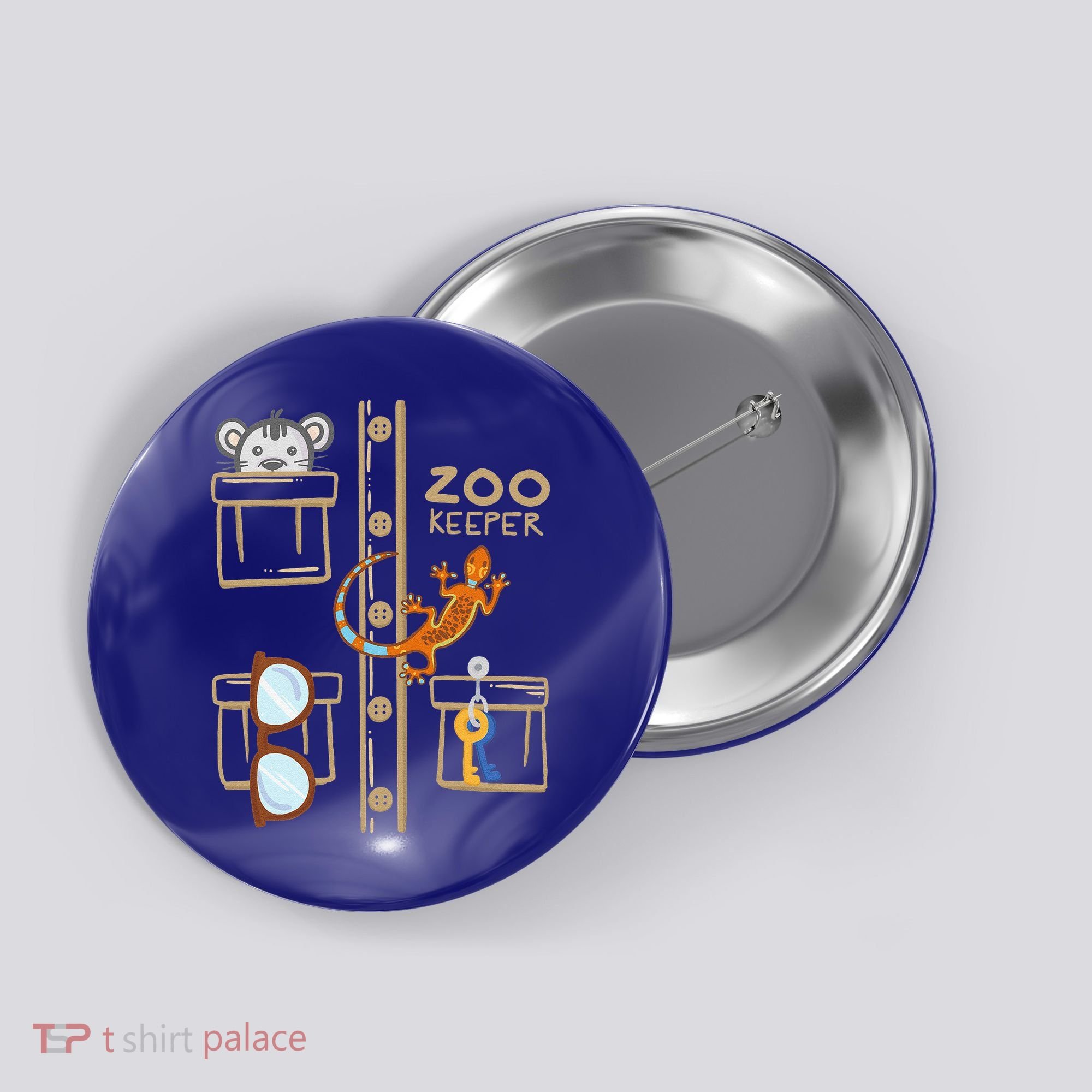 Zookeeper Costume Halloween Jungle Explorer Button