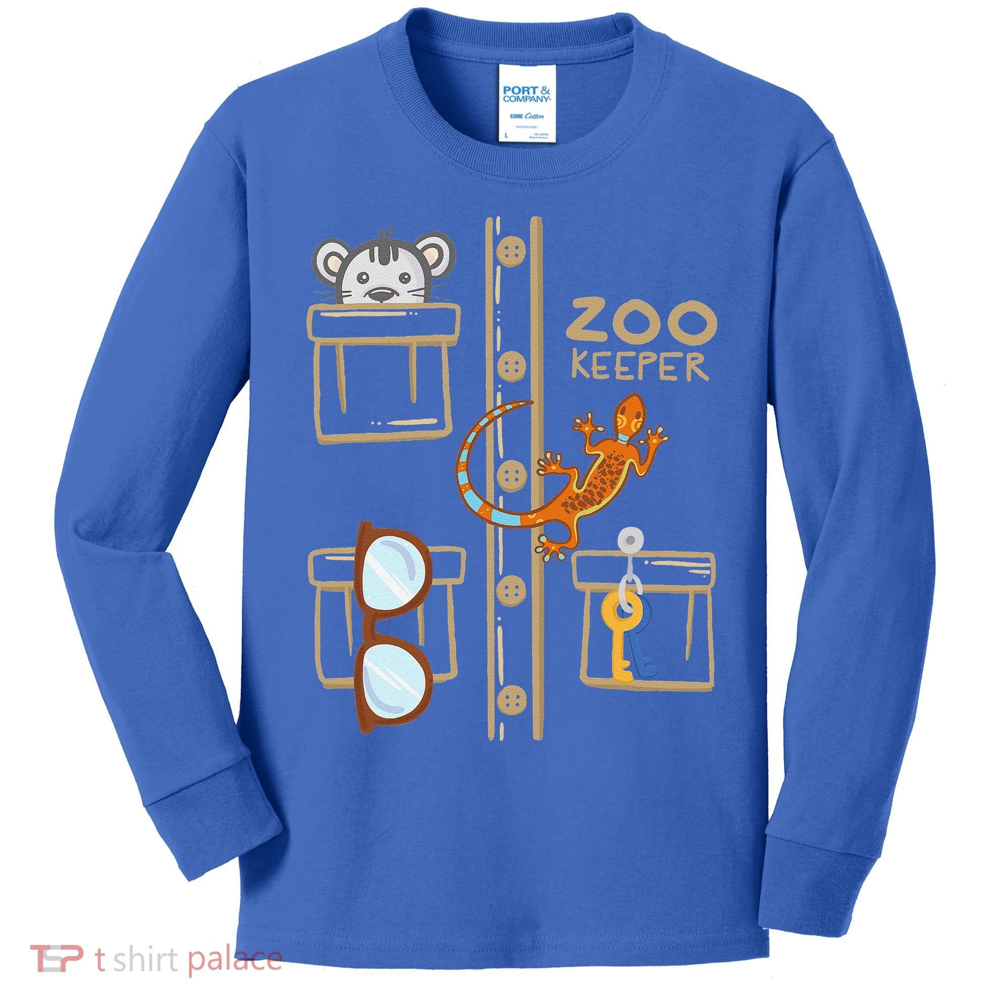 Zookeeper Costume Halloween Jungle Explorer Kids Long Sleeve Shirt