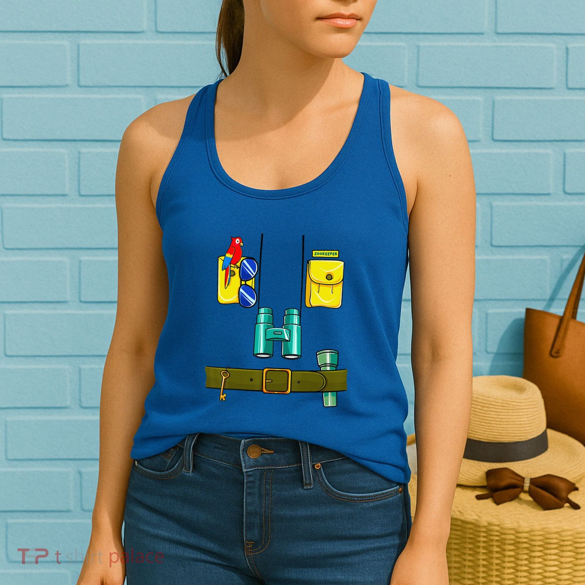 Zookeeper Costume Halloween DIY Jungle Safari Zoo Keeper Women's Tank Top