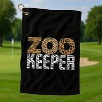 Zookeeper Costume Halloween Wildlife Zoo Keeper Gift Golf Towel thumb 1